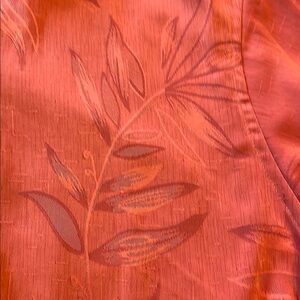 Van Heusen Orange Leaf Pattern‎ Casual Button Down Shirt